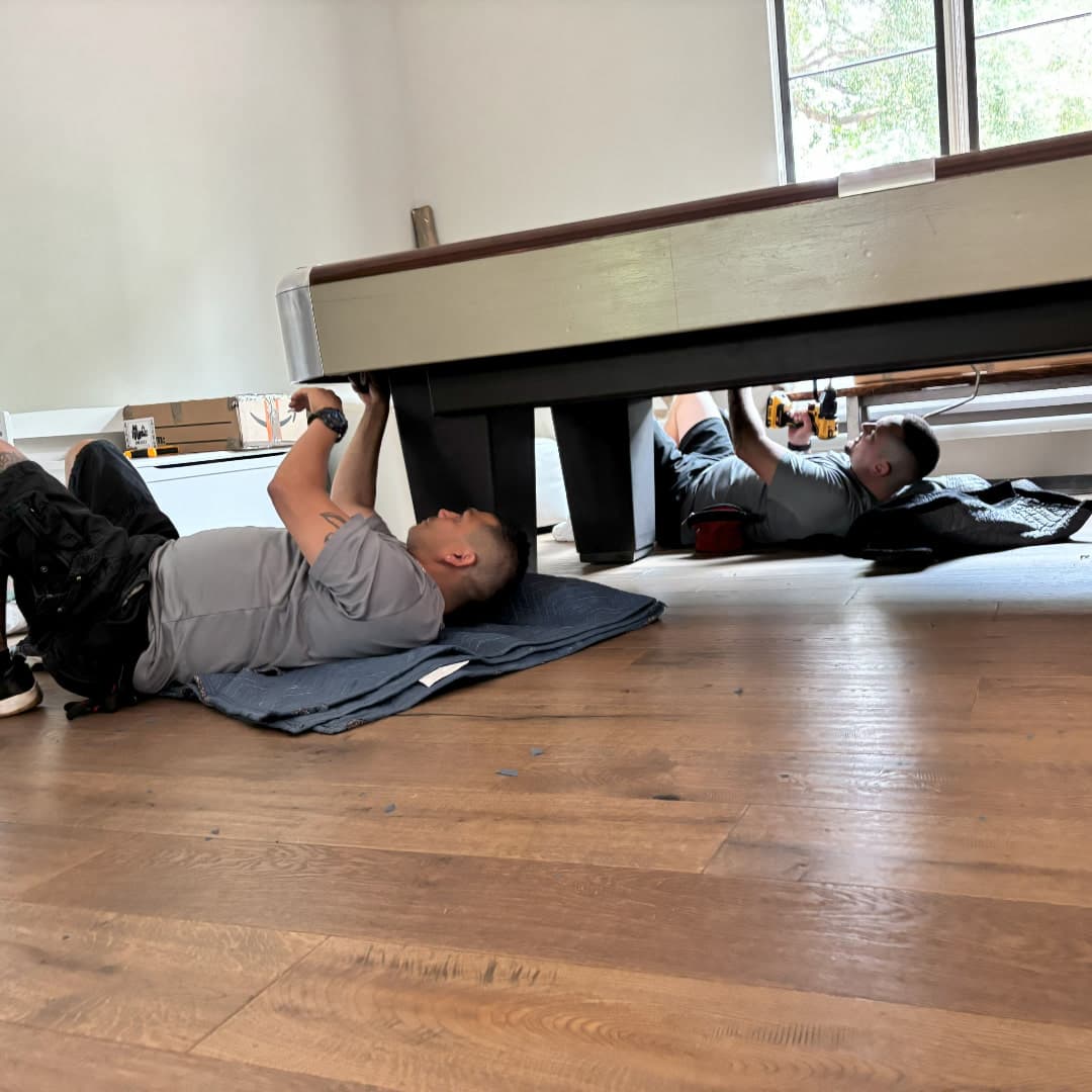 under pool table