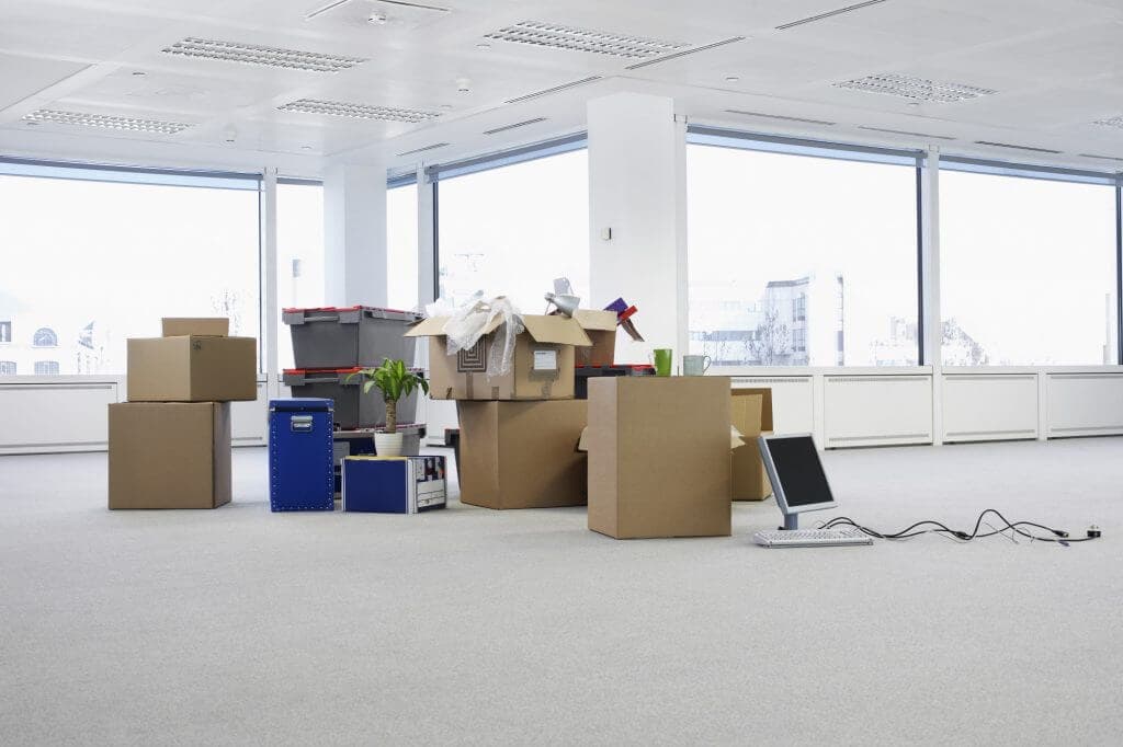 Boxes prepared for office relocation