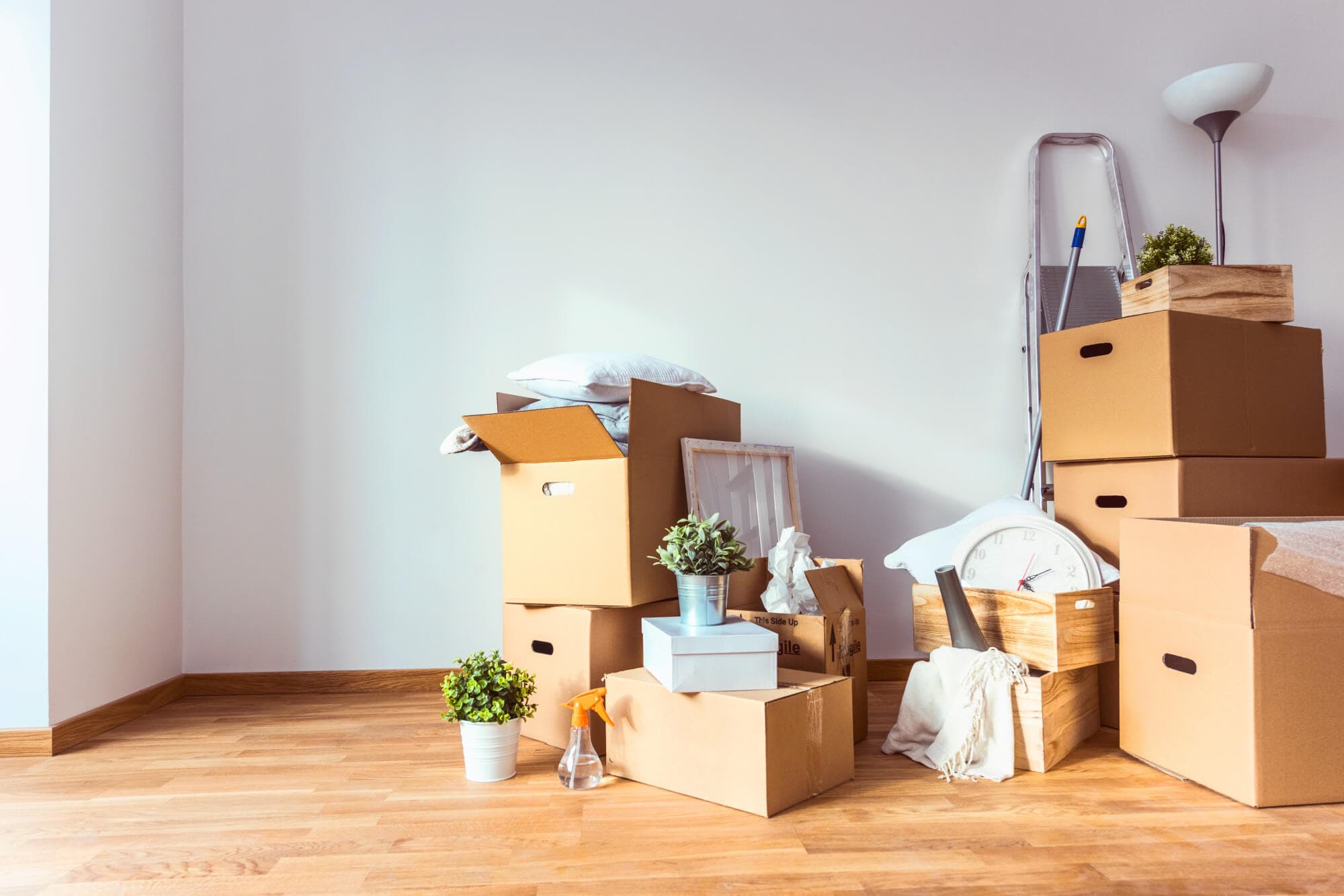 House belongings ready to move