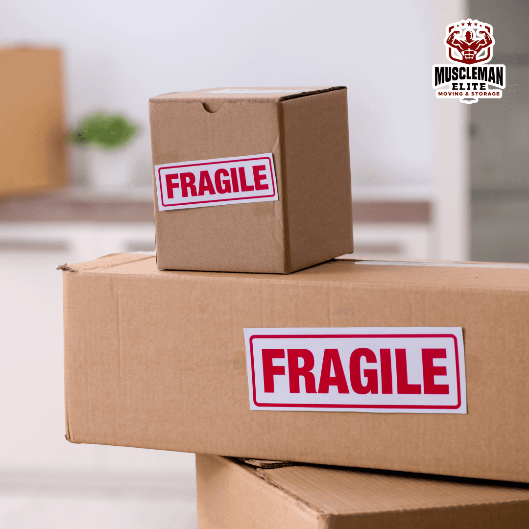 Boxes with fragile items