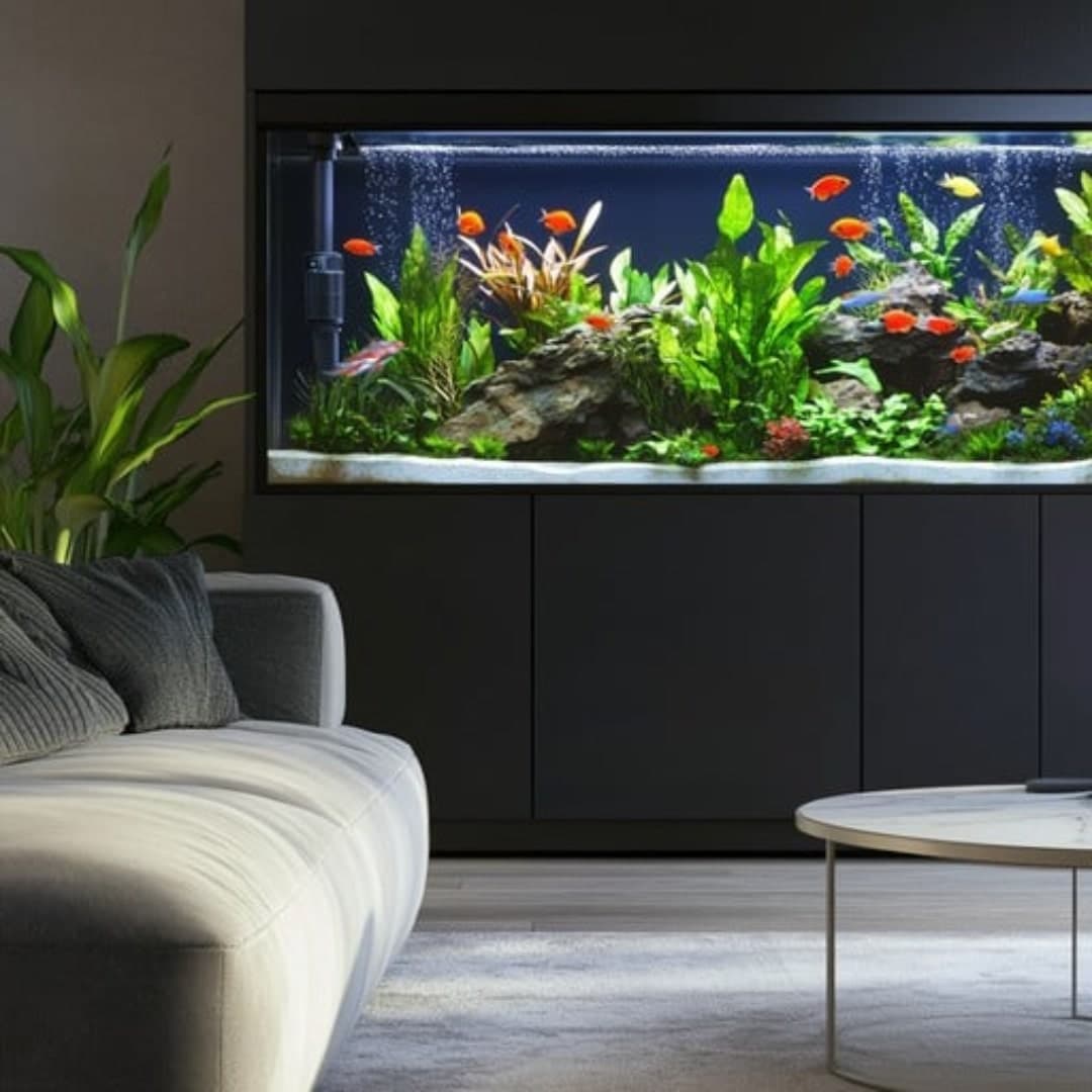 Home aquarium display ready for specialty moving