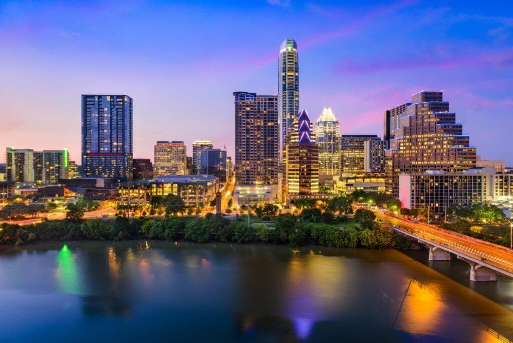 Portrait of a Texas city skyline