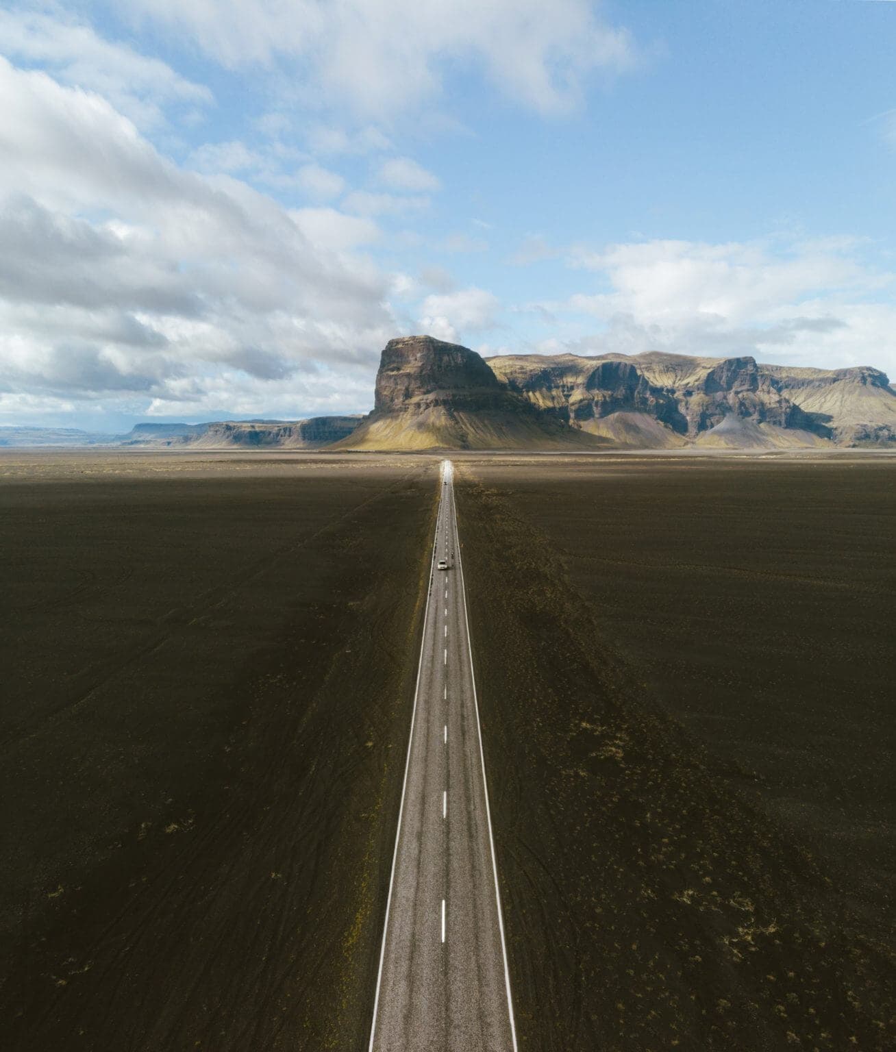 Highway road leading to a new home destination